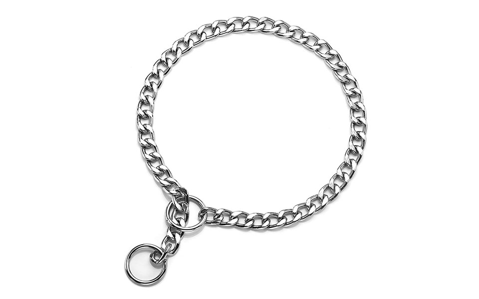 Collar para perros con cadena.