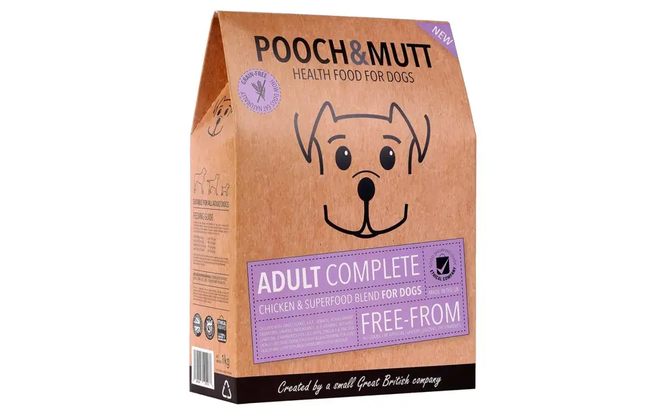 Bolsa de comida para cachorros Pooch & Mutt.